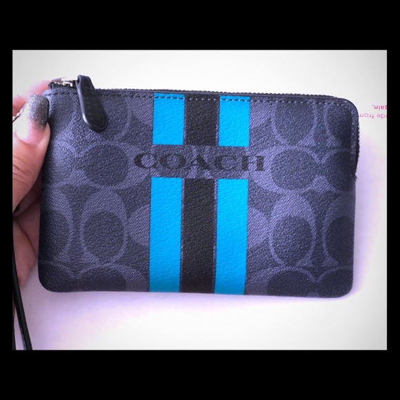 Coach Colorblock Coated Canvas Signature Wristlet - Picture 2 of 7